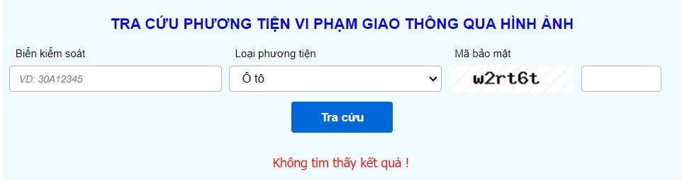 Kết quả kiểm tra phạt nguội tại Cục Cảnh Sát Giao Thông